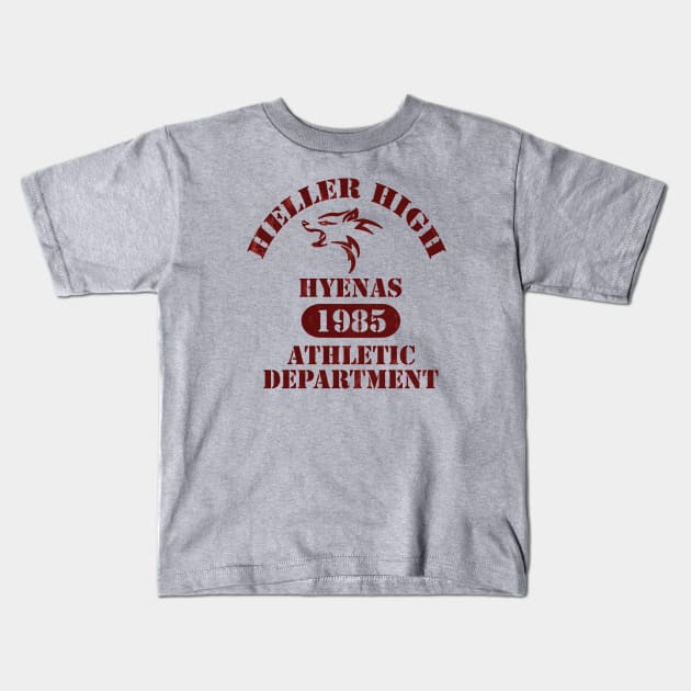 Heller High Athletic Department Kids T-Shirt by UncannyCounty